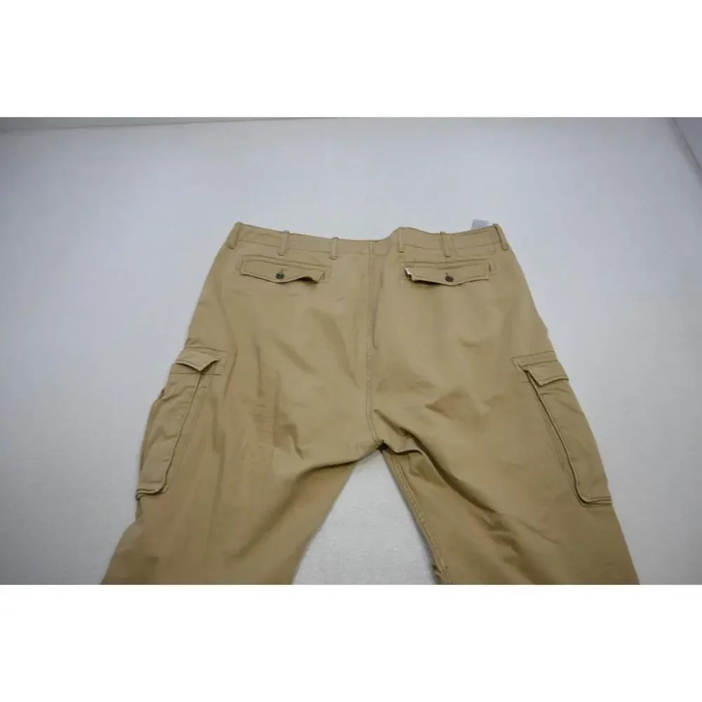Levis Cargo Pants Beige Loose Baggy Straight‎ Flat Mens Size 44 x 30